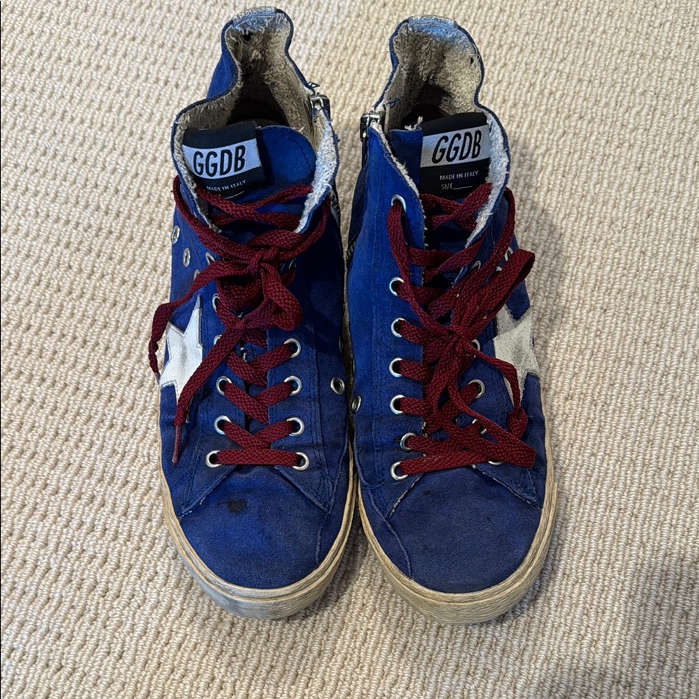 Golden Goose Blue and Red Women's Sneakers - Picture 2 of 7
